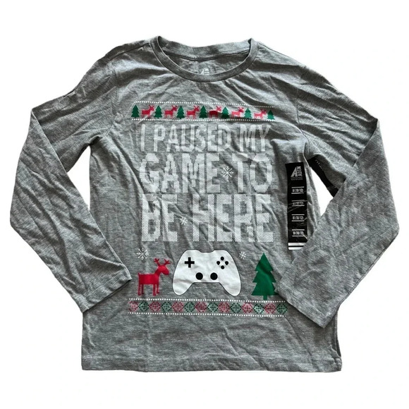 ADTN Gray Gamer Christmas Tee 6 - Picture 1 of 2
